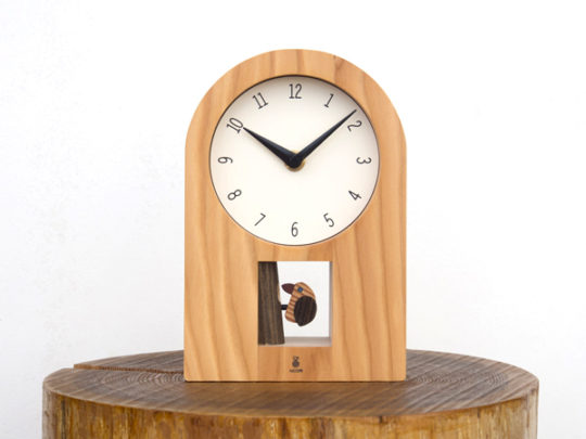 木製の掛け時計・置き時計・からくり時計など贈り物に人気の手作り時計
｜キコリ時計工房（Kicori）【本店】｜キツツキの時計