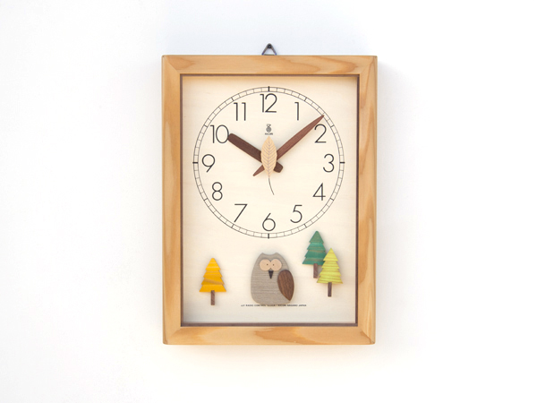 森の電葉時計（フクロウ振子）／商品一覧 | キコリ 手づくり時計工房 