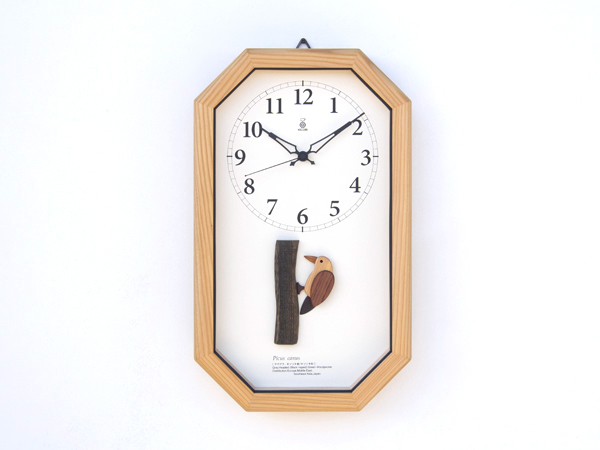 木製の掛け時計・置き時計・からくり時計など贈り物に人気の手作り時計
｜キコリ時計工房（Kicori）【本店】｜ヤマゲラの電波時計