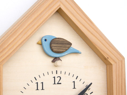 木製の掛け時計・置き時計・からくり時計など贈り物に人気の手作り時計
｜キコリ時計工房（Kicori）【本店】｜青い鳥の時計