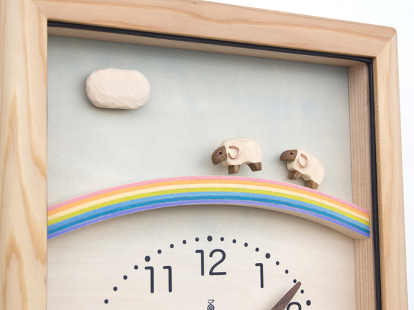 木製の掛け時計・置き時計・からくり時計など贈り物に人気の手作り時計
｜キコリ時計工房（Kicori）【本店】｜ひつじと虹の電波時計