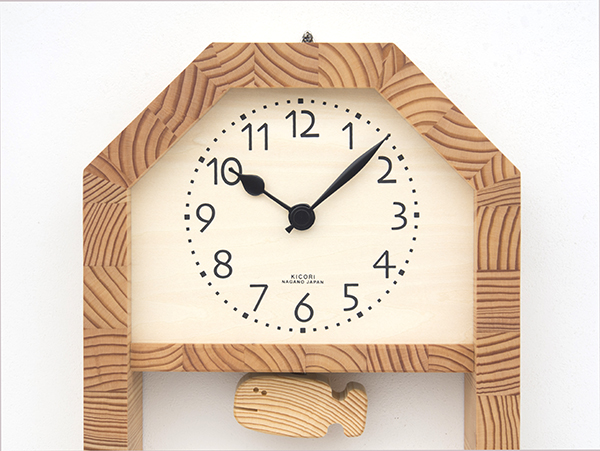 木製の掛け時計・置き時計・からくり時計など贈り物に人気の手作り時計
｜キコリ時計工房（Kicori）【本店】｜ネコとサカナの時計