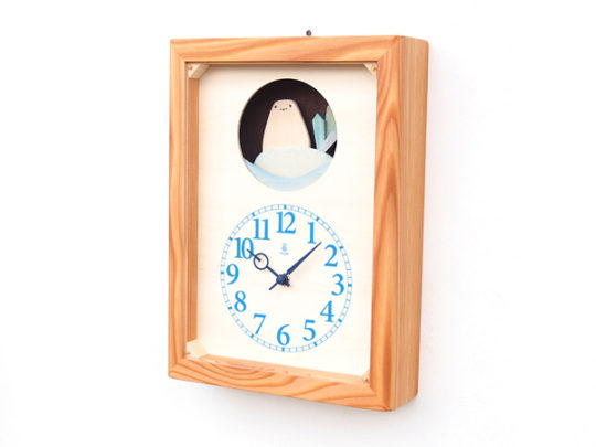 木製の掛け時計・置き時計・からくり時計など贈り物に人気の手作り時計
｜キコリ時計工房（Kicori）【本店】｜しろくまの時計