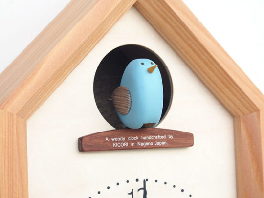 木製の掛け時計・置き時計・からくり時計など贈り物に人気の手作り時計
｜キコリ時計工房（Kicori）【本店】｜青い鳥のカッコー時計