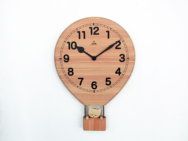木製の掛け時計・置き時計・からくり時計など贈り物に人気の手作り時計
｜キコリ時計工房（Kicori）【本店】｜気球の時計