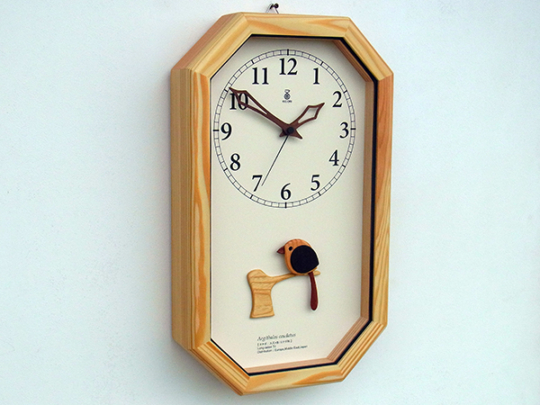 木製の掛け時計・置き時計・からくり時計など贈り物に人気の手作り時計
｜キコリ時計工房（Kicori）【本店】｜エナガの電波時計