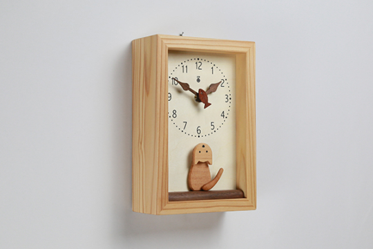 木製の掛け時計・置き時計・からくり時計など贈り物に人気の手作り時計
｜キコリ時計工房（Kicori）【本店】｜仔猫の時計