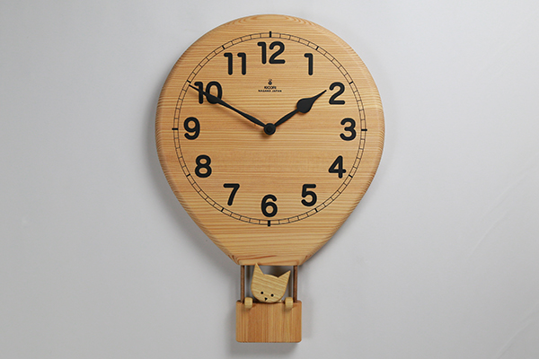 木製の掛け時計・置き時計・からくり時計など贈り物に人気の手作り時計
｜キコリ時計工房（Kicori）【本店】｜気球の時計