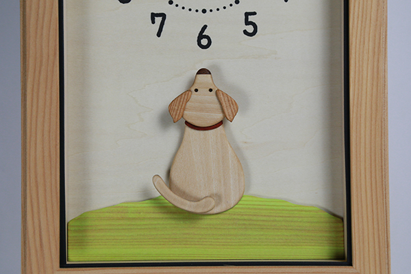 木製の掛け時計・置き時計・からくり時計など贈り物に人気の手作り時計
｜キコリ時計工房（Kicori）【本店】｜犬と蝶々の時計